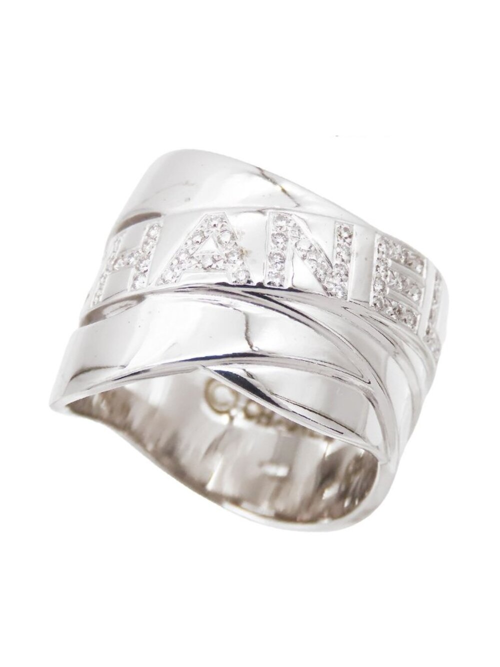 Chanel Boldic Ring White Gold 18K Diamond Logo